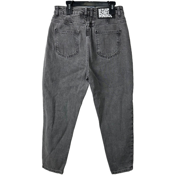 Reclaimed Vintage Jean Women Size 28 Mom High Waist Relaxed Gray Heavyweight A48 - Picture 1 of 8
